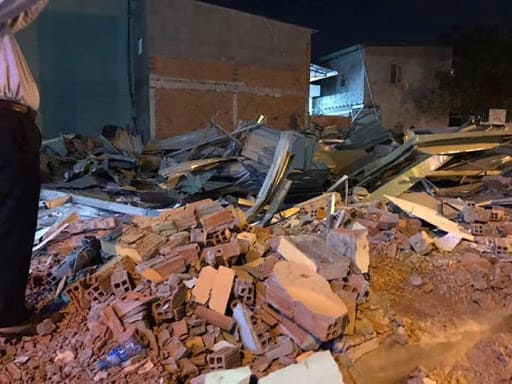 Destroyed house after land confiscation at Loc Hung on January 4, 2019. Source Facebook Pham Thanh Nghien.jpg