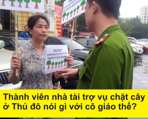 Dao Thu Hue in protest