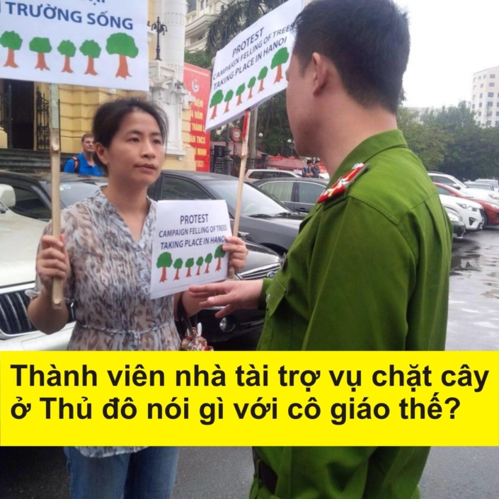 Dao Thu Hue in protest